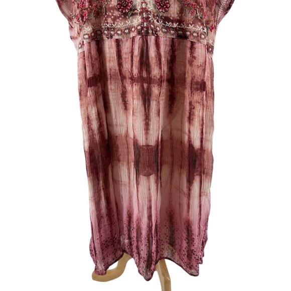 NWT Sundance Gemi Embroidered Tie Dye Print Boho Dress Size XL NEW - Picture 5 of 13